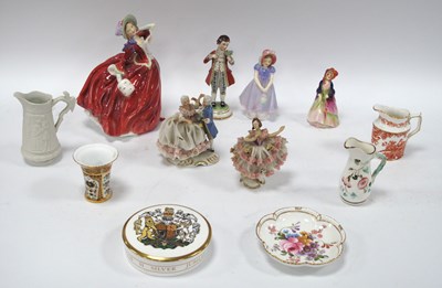 Lot 1211 - Doulton Figurines (x 3), three German examples,...