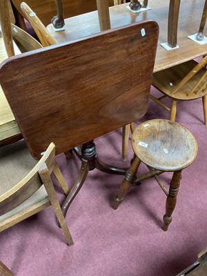 Lot 1614 - XIX Century Ash-Elm "Boston Stool", on turned...