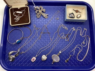 Lot 165 - An Assortment of "925" and Other Jewellery, to...