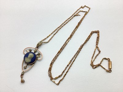 Lot 88 - Wedgwood; An Antique Style Lavlier Pendant,...