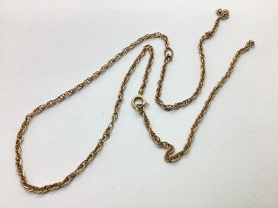 Lot 99 - A 9ct Gold Fancy Link Chain, (broken) (4.8grams).