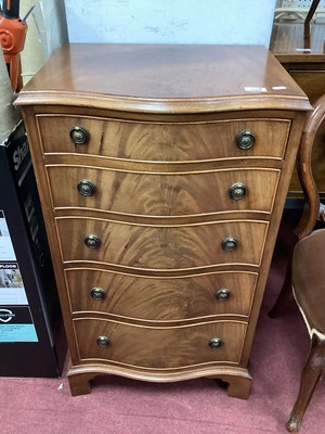 Lot 1559 - XX Century Mahogany Serpentine Shaped Chest of...