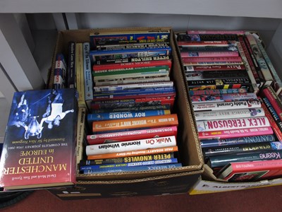 Lot 360 - Football Books - many Manchester United themed,...