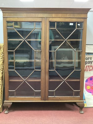 Lot 1551 - XX Century Mahogany Bookcase, with glazed...