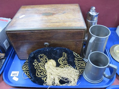 Lot 1472 - XIX Century Rosewood Jewellery Box, with brass...