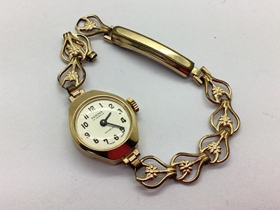 Lot 288 - Perona; 17 Jewels 9ct Gold Cased Ladies...