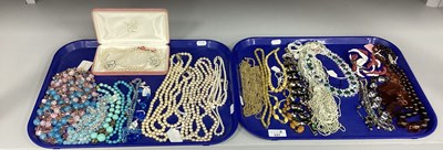 Lot 227 - Imitation Pearl Bead Necklaces, ornate,...