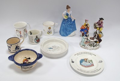 Lot 1226 - Royal Doulton and Three Continental Figurines,...