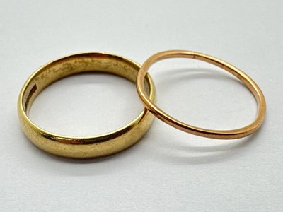 Lot 49 - A 9ct Gold Plain Wedding Band, (finger size...