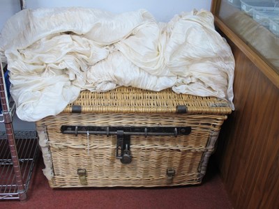 Lot 437 - WWII British Military Wicker Supply Pannier,...
