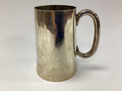 Lot 691 - British Army Hallmarked Silver Tankard,...