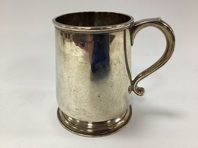 Lot 679 - British Army Hallmarked Silver Tankard,...