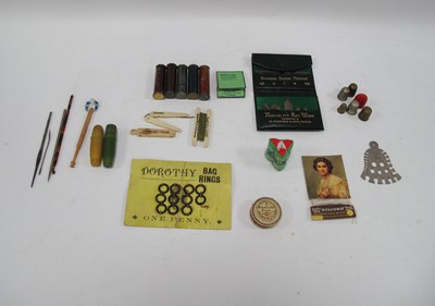 Lot 1434 - Five Early XX Century Cylindrical Needle Cases,...