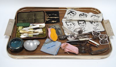 Lot 1215 - Mother of Pearl Manicure Set, knives, faux...