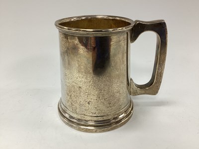Lot 689 - British Army Hallmarked Silver Tankard,...