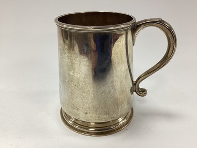 Lot 692 - British Army Hallmarked Silver Tankard,...