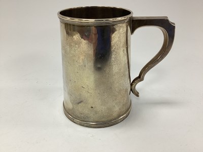 Lot 694 - British Army Hallmarked Silver Tankard,...