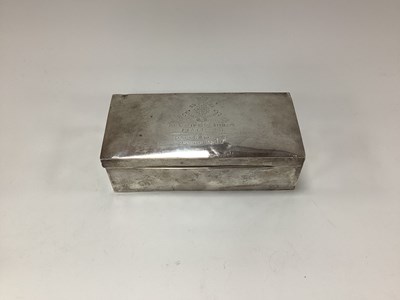 Lot 676 - British Army Hallmarked Silver Cigarette Box,...