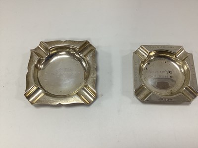 Lot 674 - British Army Hallmarked Silver Ash Tray,...