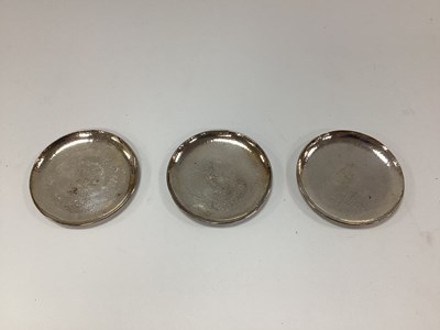 Lot 672 - British Army Hallmarked Silver Ash Trays,...