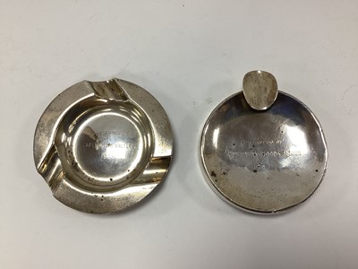 Lot 675 - British Army Hallmarked Silver Ash Tray,...