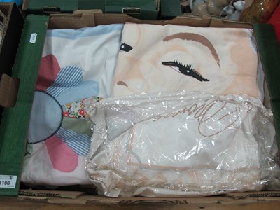 Lot 1108 - A Vintage Patchwork Bedspread, with a flower...