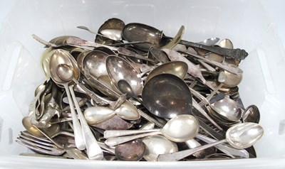 Lot 1292 - Plated Cutlery - large quantity:- One Box.