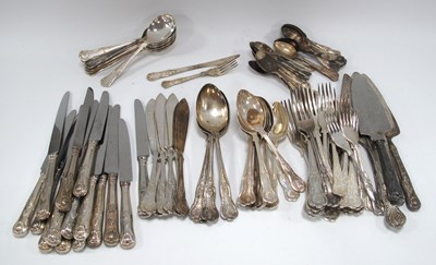 Lot 1264 - King's Pattern Silver-Plated Cutlery,...