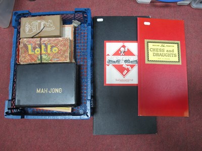 Lot 1101 - Games: Mah Jong Cased Set, chess set in...