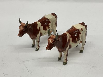 Lot 872 - Two Original Britains Lead Ayrshire Cows, both...