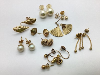Lot 75 - A Collection of Dainty Earrings, to include...