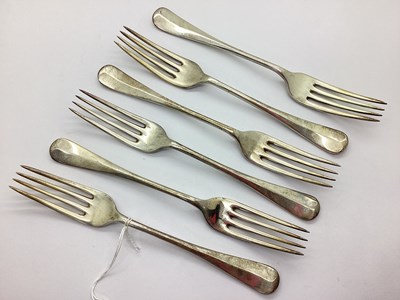 Lot 3 - A Set of Six Hallmarked Silver Hanoverian...