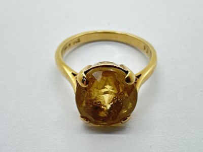 Lot 56 - A Vintage Single Stone Ring, oval four claw...