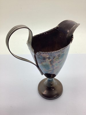 Lot 13 - A Georgian Hallmarked Silver Helmet Shape...