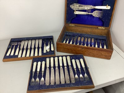 Lot 202 - Mappin & Webb; A XIX Century Mother of Pearl...