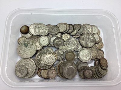 Lot 95 - GB Pre 1947 Silver Coins, Half Crowns, Florins,...