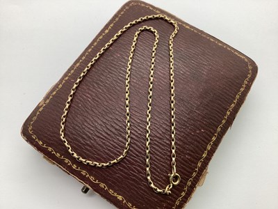 Lot 120 - A Vintage Elongated Link Chain, stamped "375"...