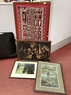 Lot 1497 - Middle Eastern Wool Tapestry 102 x 50cm,...