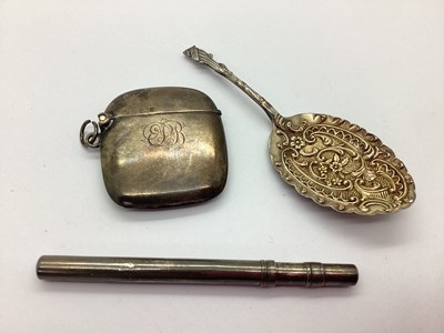 Lot 19 - A Hallmarked Silver Vesta Case, Birmingham...