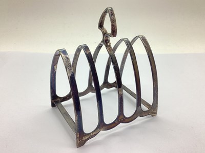 Lot 15 - A Hallmarked Silver Five Bar Toast Rack, JD&S,...