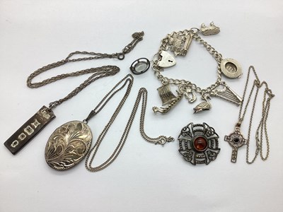 Lot 153 - A Collection of Hallmarked Silver Jewellery,...