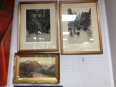Lot 1508 - Luigi Kasimir, 'Fleet Street, London' etching...