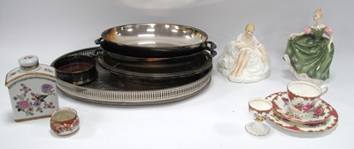 Lot 1253 - Doulton China Figurines (2), Aynsley, Oriental...