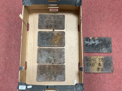 Lot 331 - Railwayana - Six Cast Iron Railway Carriage...