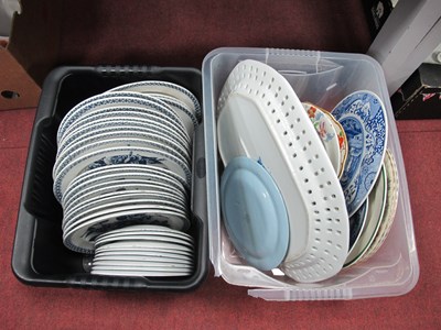 Lot 1092 - Late XIX Century Blue and White Dinner Ware in...
