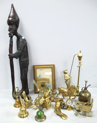 Lot 1041 - American Carved Hardwood Figure 63cm tall,...