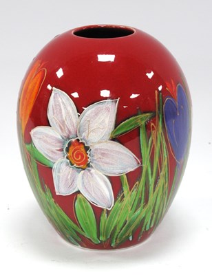Lot 1267 - Anita Harris 'Spring Floral Medley' Delta Vase,...