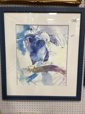 Lot 1510 - Hazel Lale (Sheffield Artist), bird perched on...