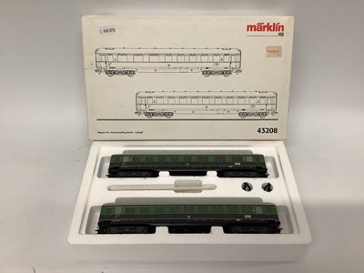 Lot 886 - A boxed Marklin HO scale Berlin-Leipzig long...
