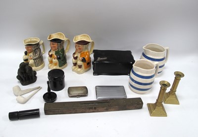 Lot 1415 - Ebony Jewellery Box with a silver mount, ring...